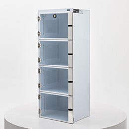 Desiccator; ValuLine® ES™, Acid-Resistant Polypropylene, 4 Chambers, 19.125