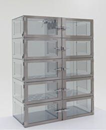 Desiccator; IsoDry®, Static Dissipative PVC, 10 Chambers, 46