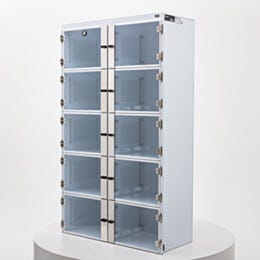 Desiccator; ValuLine® ES™, Acid-Resistant Polypropylene, 10 Chambers, 36.75