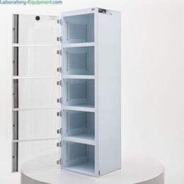 Desiccator; ValuLine® ES™, Acid-Resistant Polypropylene, 5 Chambers, 19.125