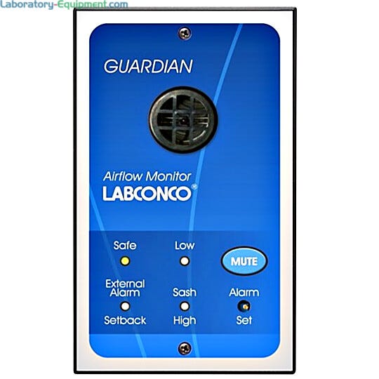 100-115V Guardian Digital Airflow Monitor with a 30 to 250 fpm by Labconco for use with Protector Premiere, XStream and XL fume hoods  |  3646-96 displayed