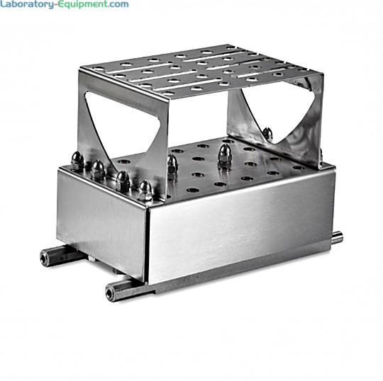 304 stainless steel 24-Pipette Insert 4575400 with self-sealing silicone check valves used with lower spindle racks compatible with Labconco Glassware Washers  |  6927-52 displayed