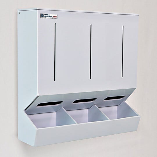 Dispensers allow easy access to well-organized supplies as well as an easy open top for replenishing.  |  4952-13A displayed