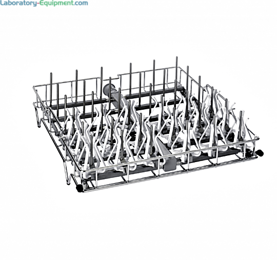 304 Stainless Steel Upper Spindle Rack #4668600 by Labconco for use with SteamScrubber labware washers  |  6927-43 displayed