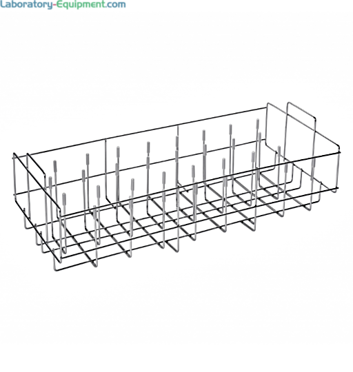 Labconco 304 stainless steel 32-pin Labware Insert #4401801 for inverted wider-mouth flasks and beakers used with standard and spindle racks  |  6921-59 displayed