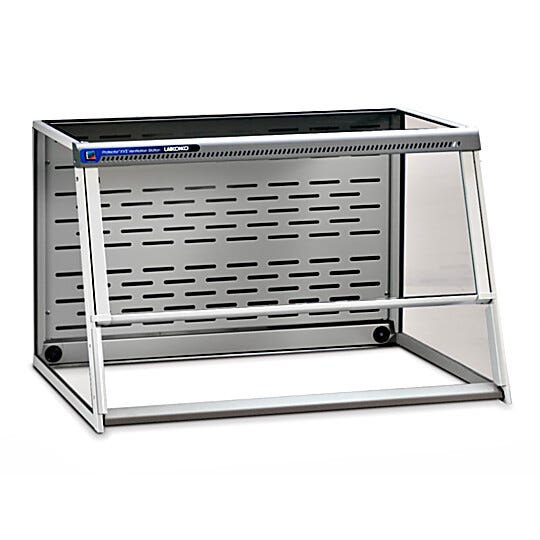 XPert Balance Enclosure from Labconco, shown with Guardian 1000 Digital Airflow Monitor | 3644-50 displayed