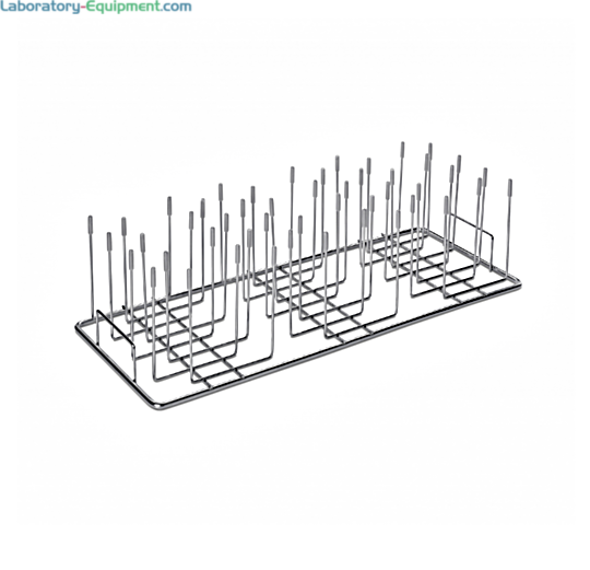 Labconco 304 stainless steel 48-pin Labware Insert #4574200 with silicone tips holds smaller volume wide-mouth labware  |  6927-59 displayed