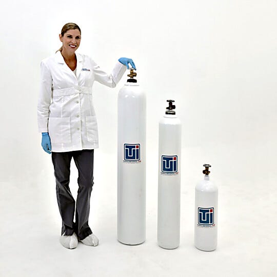 Gas cylinders for nitrogen generator, 200,125 ,80 and 60 cubic feet internal volumes | 7200-01 displayed