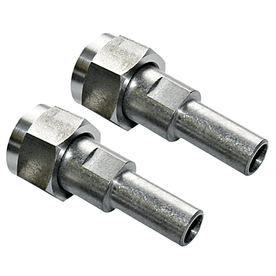 Adapter M16x1 f to 3/8" tube stub compatible with Julabo Circulators, 8890012, Qty. 2 | 2440-01 displayed