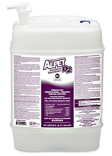 Highly evaporative surface sanitizer for reducing cross-contamination | 5608-02 displayed