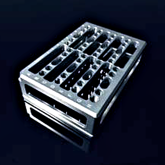 Aluminum Rack AP1016-ASR compatible with ISOPure Mini Automated System by Accuris