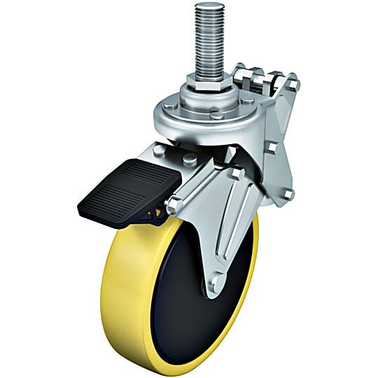 Screw-in stem allows for easy application, while foot brakes effectively stop movement | 2807-80 displayed