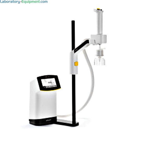 Benchtop ultrapure remote dispenser with a 2L/min flow rate and a touchscreen display connects with Arium Comfort and Arium Pro models for Type 1 water supply | 1017-PP-14 displayed