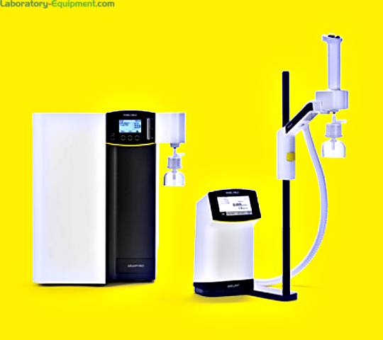 Benchtop and wall-mount models directly connect with Arium Comfort and Arium Pro models for Type 1 water supply | 1017-PP-14 displayed