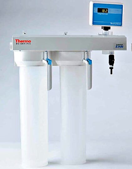 B-Pure Double Holder Water Purification System with Digital Purity Meter | 3613-53 displayed