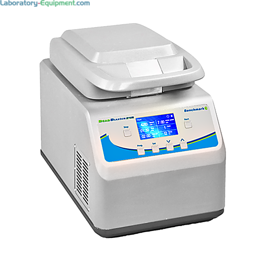 BeadBlaster 24R Refrigerated Microtube Homogenizers by Benchmark Scientific with a 24 x 2.0ml tubes capacity and a temperature range of -10°C to ambient  |  2815-PP-05 displayed