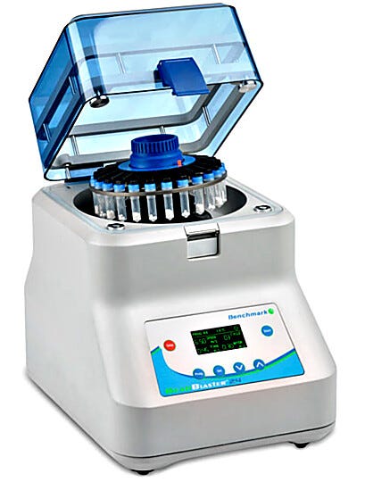 The high-capacity BeadBlaster™ 24 maximizes throughput by quickly lysing, grinding or homogenizing a variety of samples  |  2829-00 displayed