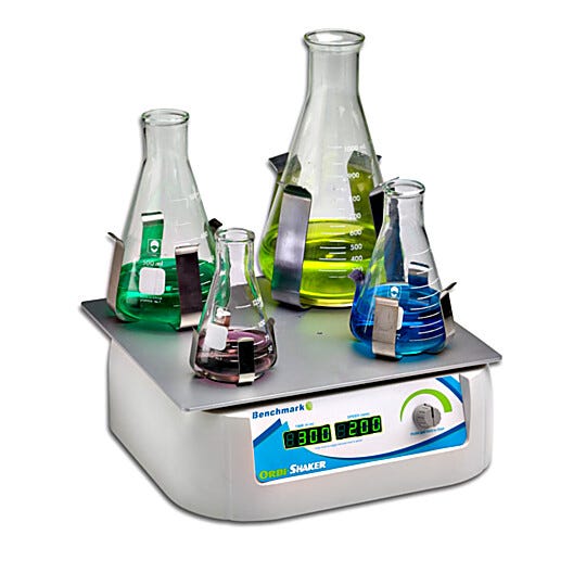 Benchmark Scientific’s Orbi-Shaker™ Jr. provides orbital shaking in a small footprint (clamp platforms optional) | 2817-00 displayed