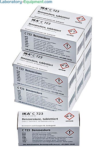 With IKA-certified gross calorific value for Standard-calibrations  |  6925-81 displayed