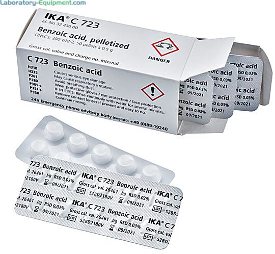 With IKA-certified gross calorific value for Standard-calibrations  |  6925-80 displayed