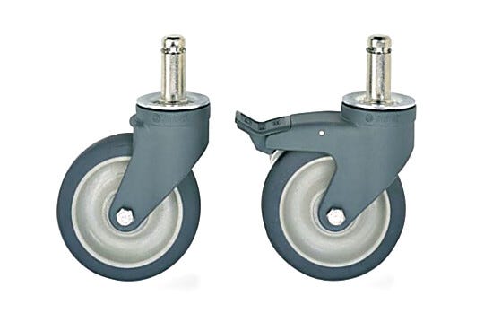Intermetro Polyurethane Caster Shown with Break | 1533-80 displayed