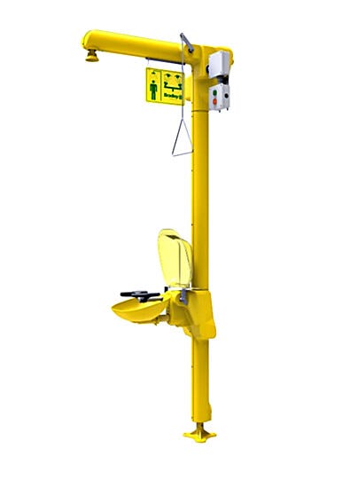 Combination shower and eye/face wash unit used for setting where temperatures fall below freezing | 1532-PP-03 displayed