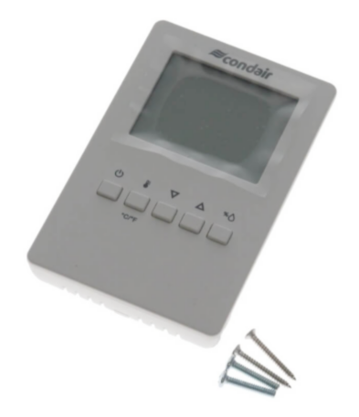 Compact wall-mounting digital control humidistat takes a user-programmed RH setpoint and uses it to auto-adjust the humidifier output | 3951-13 displayed