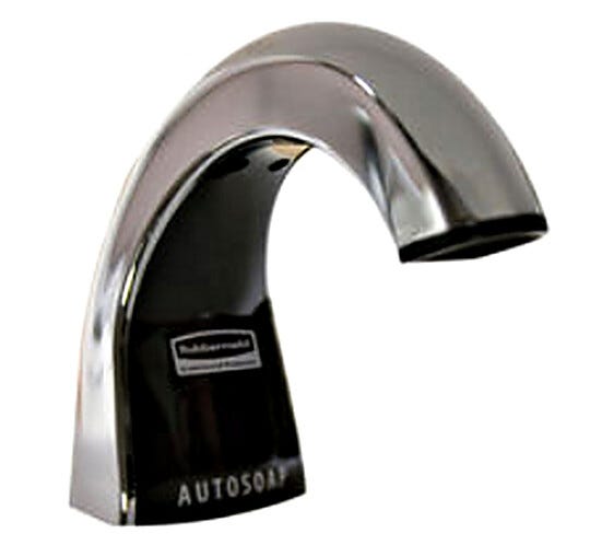 Black Polished Chrome Liquid Soap Dispenser | 9600-64 displayed