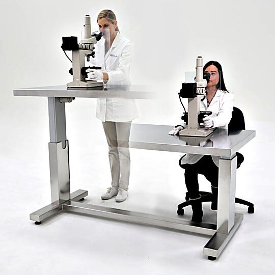 ErgoHeight® tables provide a 15" range of vertical motion; all-stainless steel construction for  |  3504-00A displayed