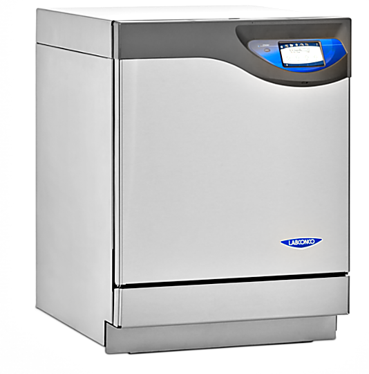FlaskScrubber models for narrow-neck and Erlenmeyer flasks heat up to 199° F (93° C) and includes a SS lower rack with 36 spindles and 18 glassware holders