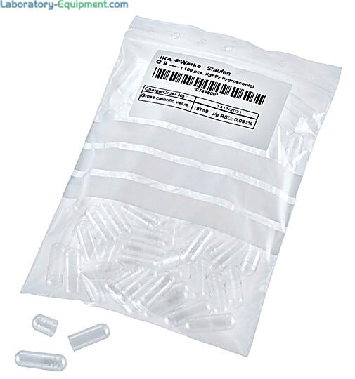 Capsules prevents splashing of the sample when igniting  |  6925-72 displayed