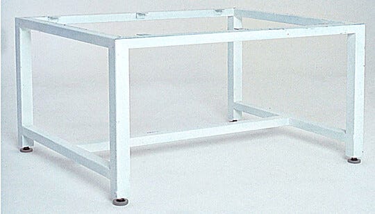 Glove box support stand in powder-coated steel with levelling feet, 59"W | 1681-51 displayed