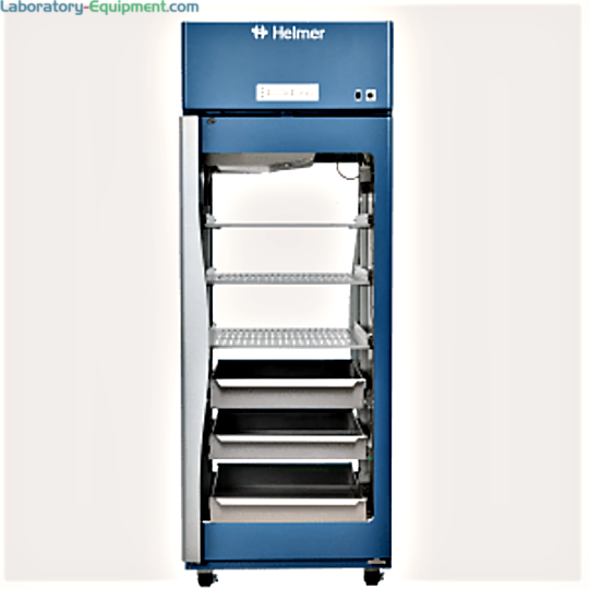 Helmer Scientific 26.4 cu. ft. (747L) HPR226-GX Horizon Medical Grade Pass-Thru Pharmacy Refrigerator with two glass doors, 3 ventilated shelves and 3 drawers | 1621-36 displayed