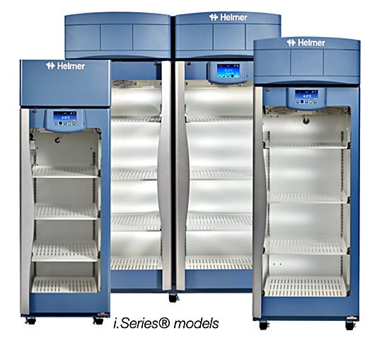 GX i.Series Medical-Grade Upright Laboratory Refrigerators by Helmer Scientific with i.C3 Advanced Monitoring and Control, OptiCool and ventilated shelves