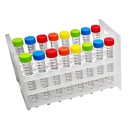 H1000-MR-T15 MAGic Clamp 32 x 15ml Tube Rack by Benchmark Scientific compatible with Incu-Shaker and Orbi-Shaker models | 2823-05 displayed