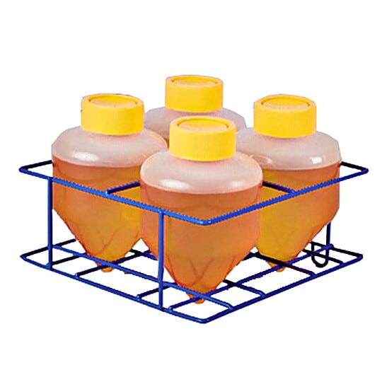 H1000-MR-T600 MAGic Clamp Tube Rack for 4 x 500 ml or 600 ml conical by Benchmark Scientific compatible with Incu-Shaker and Orbi-Shaker models | 2823-06 displayed