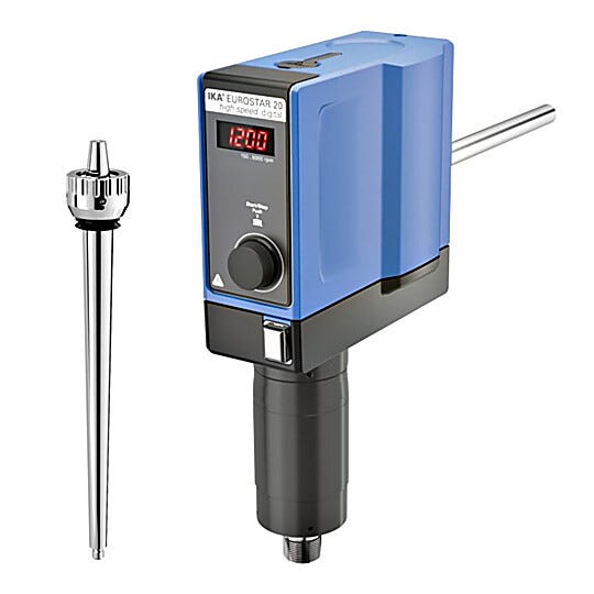 High torque EUROSTAR 19 Overhead Stirrer provides 20 L capacity with high torque  for intensive stirring tasks  |  6927-22 displayed