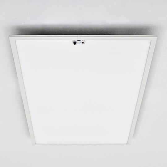 Battery- powered emergency light illuminates cleanroom in event of a power failure | 3800-47A displayed