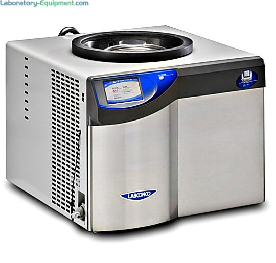 FreeZone 4.5L and 8L -84C Freeze Dryers with aPTFE collector coil by Labconco lyophilize samples with low eutectic points | 6923-32A displayed