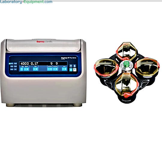 1.6L Megafuge ST1 Plus Centrifuge Packages with TX-400 Swinging Bucket Rotor for cell culture or blood tubes include buckets, adapters and biocontainment lids