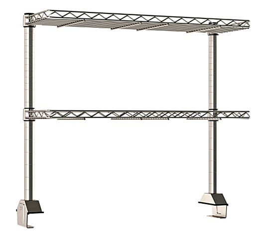 Engineered to optimize workspace efficiency and organization the 2 included shelves keep frequently used items within reach and off the work surface | 1542-40 displayed
