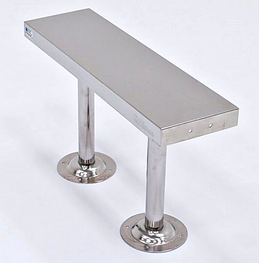 Stainless Steel Floor Mounted Modular Bench | 9599-00-2 displayed