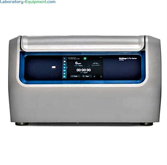 4L Ventilated Multifuge X4 Pro Benchtop Clinical Centrifuge by Thermo Fisher Scientific for IVD use with a max 15200 rpm, 100-program memory and LCD touchscreen | 1717-61 displayed