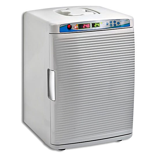 myTemp Mini CO2 Incubator by Benchmark Scientific with a 0.8 cu. ft. capacity fits inside many biosafety cabinets  |  2828-04 displayed