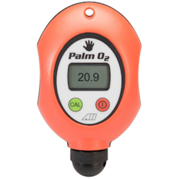 Handheld, portable Palm O2-I oxygen analyzer with integrated oxygen sensor | 9505-25 displayed