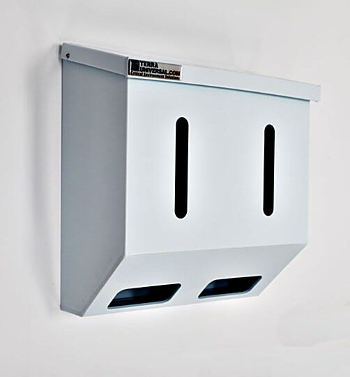 2 Chamber Polypro Glove Dispenser  |  4952-76 displayed