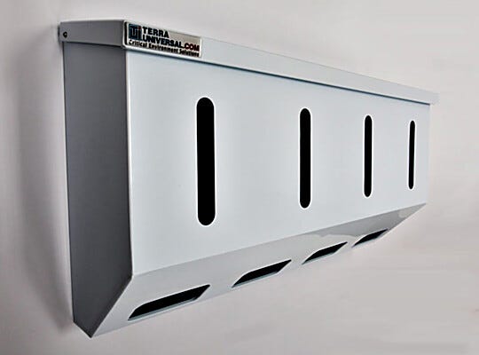 4 Compartment Wall Mounted Polypropylene Glove Dispenser  |  4952-77 displayed