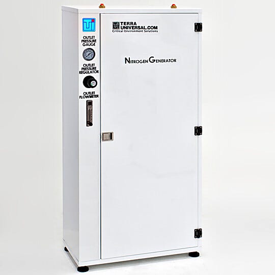 Portable Nitrogen generator, 24"W x 12"D x 49.25"H, with compact footprint produces up to 99% pure N2 gas | 2700-11B displayed