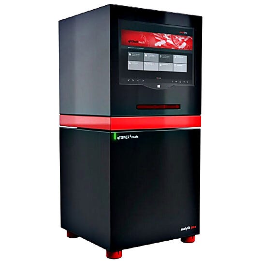 The qTower 3 Auto provides homogeneous excitation, detection and a two year device warranty  |  1016-67 displayed