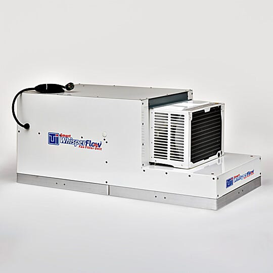 Terra's Smart® ECM Air Conditioning Fan Filter Unit provides recirculating air conditioning to without disrupting positive pressure laminar flow rooms. | 6611-13 displayed